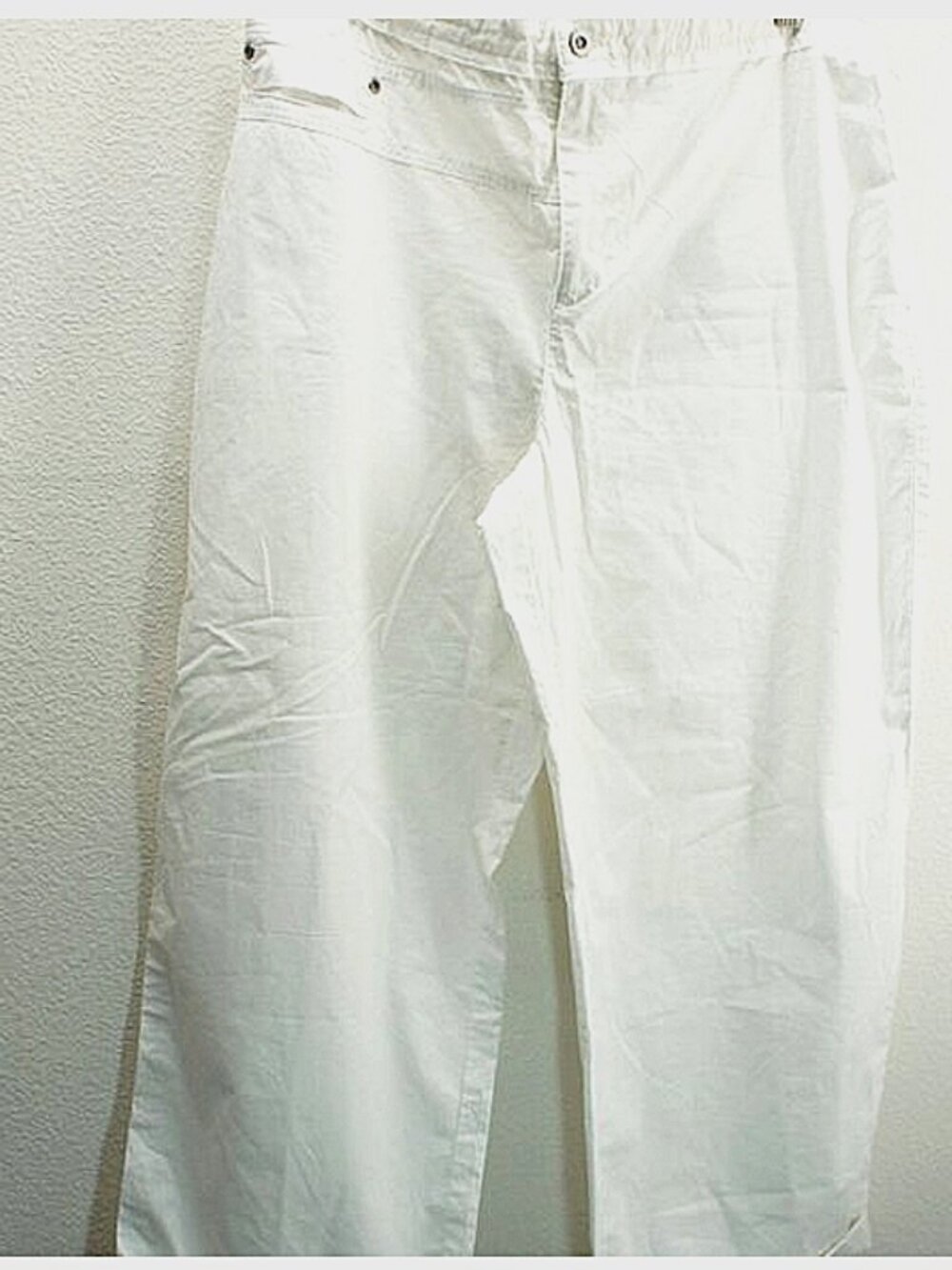 Chico's White Cotton Ventana Pants size 3 NWT